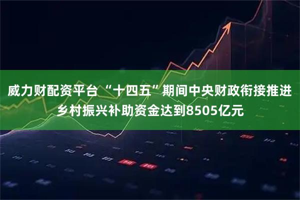 威力财配资平台 “十四五”期间中央财政衔接推进乡村振兴补助资金达到8505亿元