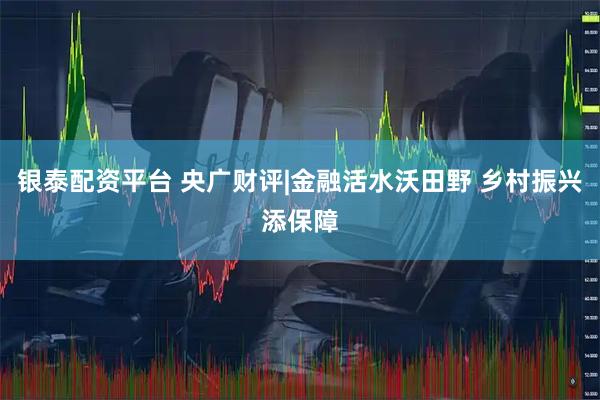 银泰配资平台 央广财评|金融活水沃田野 乡村振兴添保障